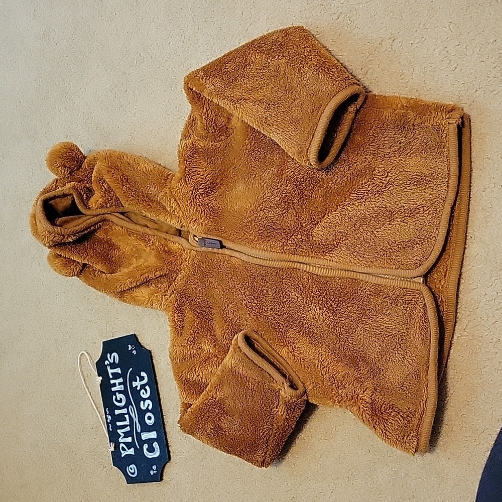 H&M Bear Jacket 9 Months Zip Up Hooded with Ears